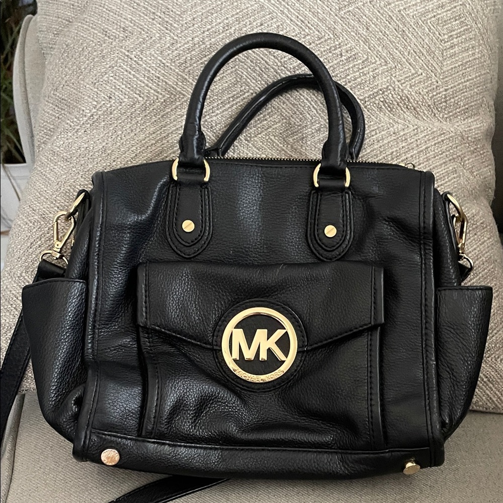 Michael Kors Black Leather Handbag